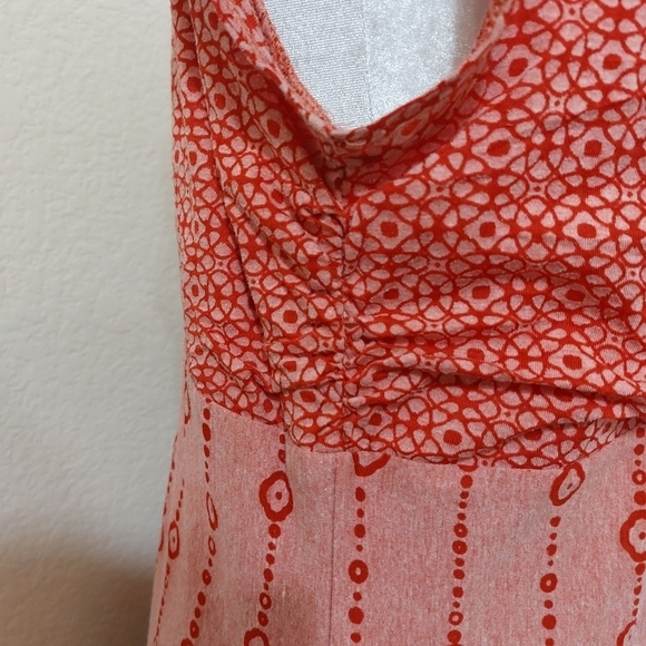 Athleta Dhara burnout dress red geometric athletic athleisure casual knit medium - Picture 8 of 15